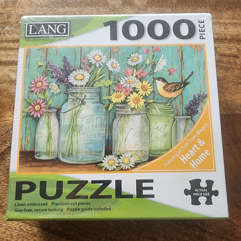 LANG Mason Flowers 1000 Piece Jigsaw Puzzle Multi-Color Susan Winget Art 2016